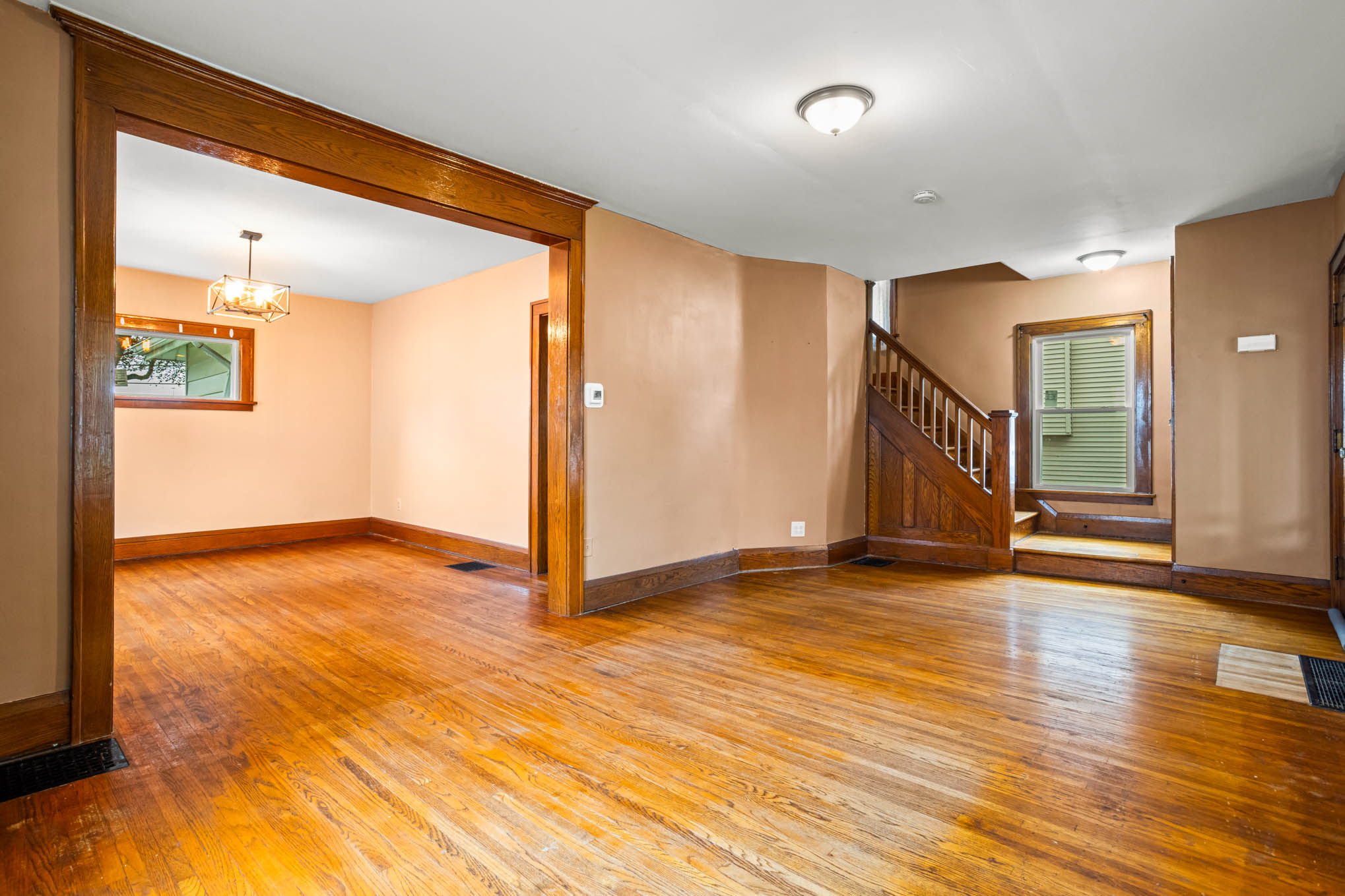Living room and staircase