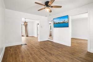 Open main living area with connected rooms at 52 North Lyon Street