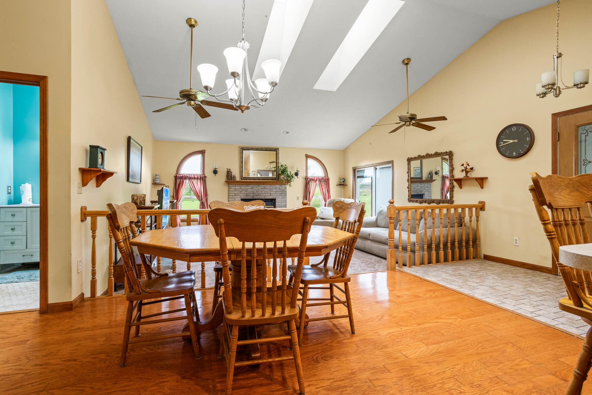Open living and dining space at 1991 Clinton Street Road