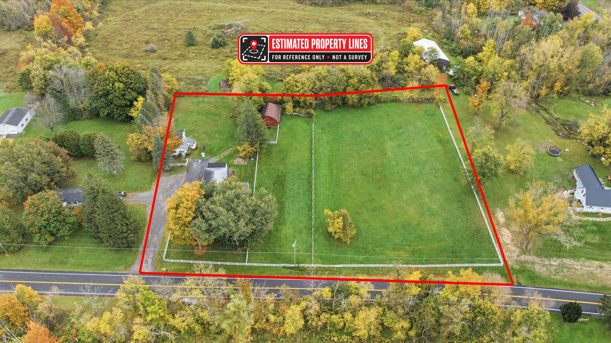 Estimated property lines for reference only, not a survey