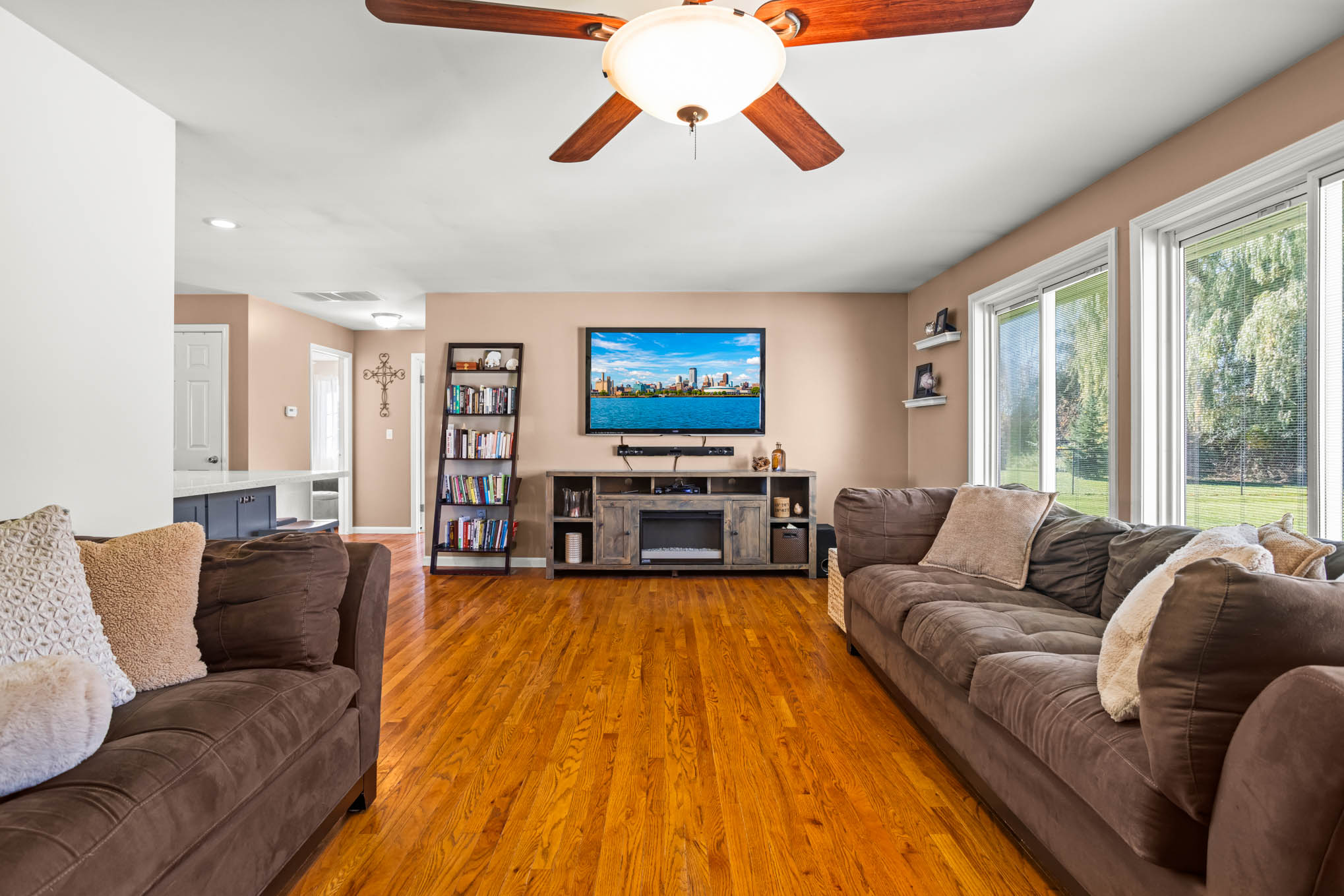 Living room looking toward television